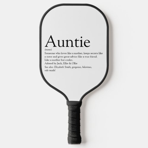 Worlds Best Ever Aunt Auntie Definition Pickleball Paddle