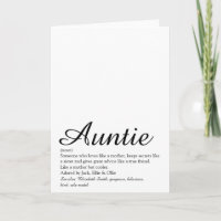 World's Best Ever Aunt Auntie Definition Script