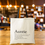 World's Best Ever Aunt, Auntie Definition Tote Bag<br><div class="desc">Personalise for your Aunt or Auntie to create a unique gift. A perfect way to show her how amazing she is every day. Designed by Thisisnotme©</div>