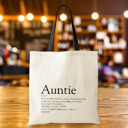 World&#39;s Best Ever Aunt, Auntie Definition Tote Bag
