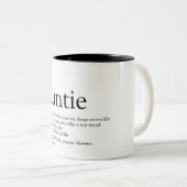World's Best Ever Aunt, Auntie Definition Two-Tone Coffee Mug (Front Right)