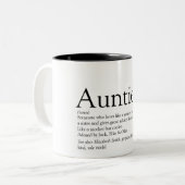 World's Best Ever Aunt, Auntie Definition Two-Tone Coffee Mug (Front Left)
