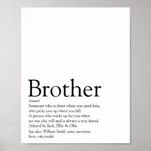 World's Best Ever Brother Definition Modern Poster