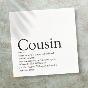 World's Best Ever Cousin Definition Napkins