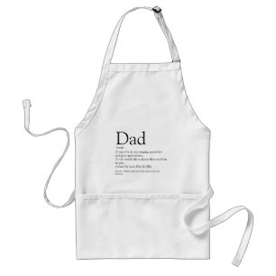 World's Best Ever Dad Daddy Father Definition Fun Adult Apron