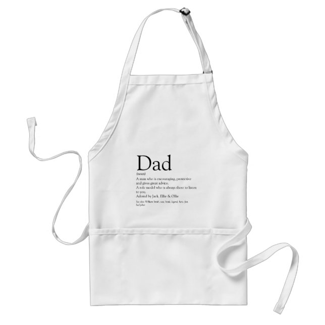 World's Best Ever Dad Daddy Father Definition Fun Adult Apron (Front)