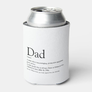 World's Best Ever Dad Daddy Father Definition Fun Can Cooler