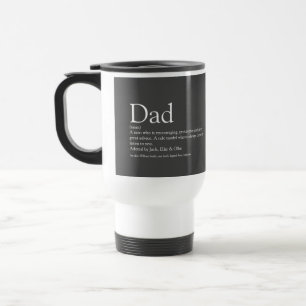 World's Best Ever Dad Daddy Father Definition Gray Travel Mug