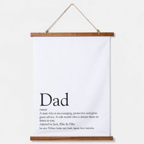 Worlds Best Ever Dad Daddy Father Definition Hanging Tapestry