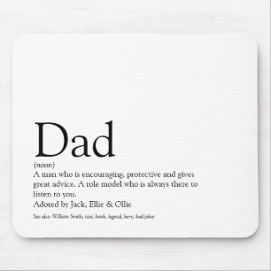 World's Best Ever Dad Daddy Father Definition Mouse Pad
