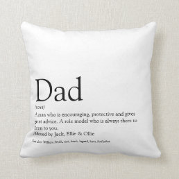 World&#39;s Best Ever Dad, Daddy, Father Definition Throw Pillow