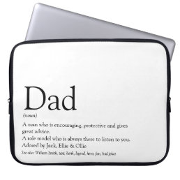 World&#39;s Best Ever Dad Father Daddy Definition Fun Laptop Sleeve
