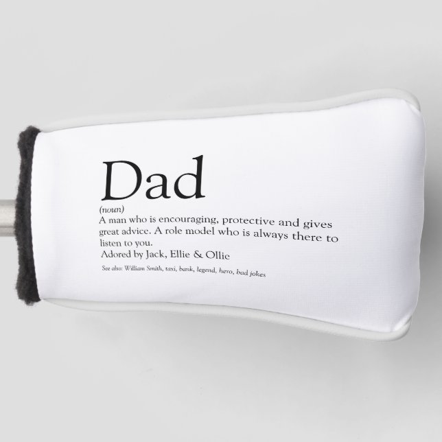 World's Best Ever Dad, Father Definition Golf Head Cover (Front)