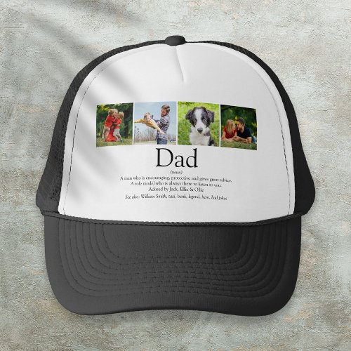 Worlds Best Ever Dad Father Definition Photo Fun Trucker Hat