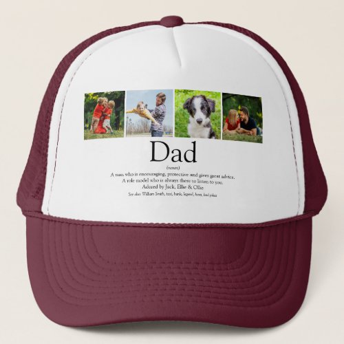 Worlds Best Ever Dad Father Fun Definition Photo Trucker Hat