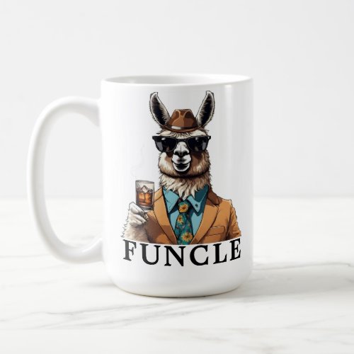 Worlds Best Ever Funcle Uncle Funny Llama Coffee Mug