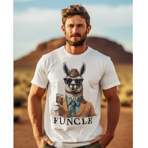 Worlds Best Ever Funcle Uncle Funny Llama T_Shirt