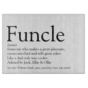 World's Best Ever Funcle, Uncle Modern Definition Cutting Board