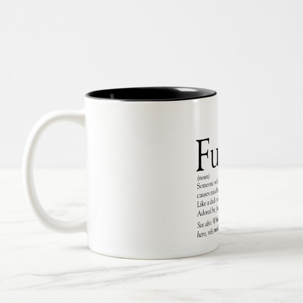 Disover World's Best Ever Funcle, Uncle Modern Definition Two-Tone Coffee Mug