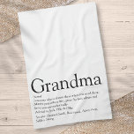World's Best Ever Grandma, Grandmother Definition Kitchen Towel<br><div class="desc">Personalise for your special Grandma, Grandmother, Granny, Nan, Nanny or Abuela to create a unique gift for birthdays, Christmas, mother's day, baby showers, or any day you want to show how much she means to you. A perfect way to show her how amazing she is every day. Designed by Thisisnotme©...</div>