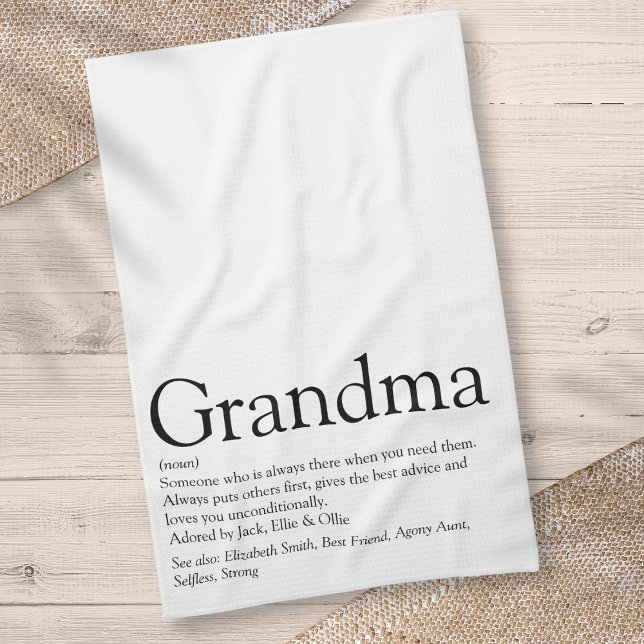 World's Best Ever Grandma, Grandmother Definition Kitchen Towel (World's Best Ever Grandma, Grandmother Definition Kitchen Towel)