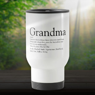 World's Best Ever Grandma Grandmother Definition Travel Mug