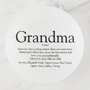 World's Best Ever Grandma, Grandmother Definition Trinket Tray