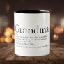World's Best Ever Grandma, Grandmother Definition Two-Tone Coffee Mug