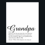 Worlds Best Ever Grandpa, Grandad, Papa Definition Poster<br><div class="desc">Personalize for your special grandpa,  grandad,  papa or pops to create a unique gift. A perfect way to show him how amazing he is every day. Designed by Thisisnotme©</div>
