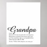 Worlds Best Ever Grandpa, Grandad, Papa Definition Poster<br><div class="desc">Personalize for your special grandpa,  grandad,  papa or pops to create a unique gift. A perfect way to show him how amazing he is every day. Designed by Thisisnotme©</div>