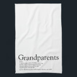 World's Best Ever Grandparents Definition Kitchen Towel<br><div class="desc">Personalise for your special grandparents to create a unique gift. A perfect way to show them how amazing they are every day. Designed by Thisisnotme©</div>