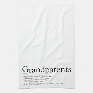 World's Best Ever Grandparents Definition Kitchen Towel