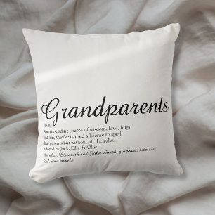 World's Best Ever Grandparents Definition Throw Pillow