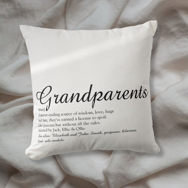 World's Best Ever Grandparents Definition Throw Pillow (World's Best Ever Grandparents Definition Throw Pillow)