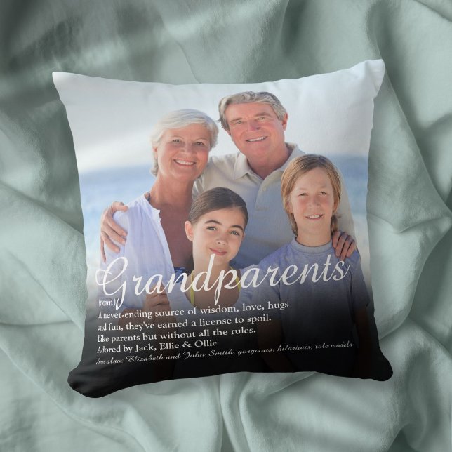 World's Best Ever Grandparents Definition Throw Pillow (World's Best Ever Grandparents Definition Throw Pillow)