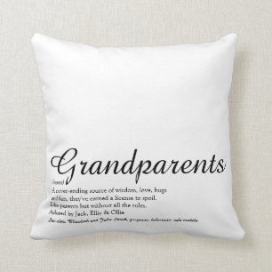 World's Best Ever Grandparents Definition Throw Pillow