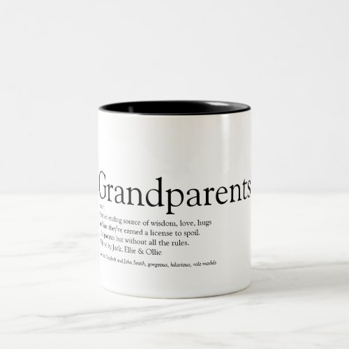 Worlds Best Ever Grandparents Definition Two_Tone Coffee Mug