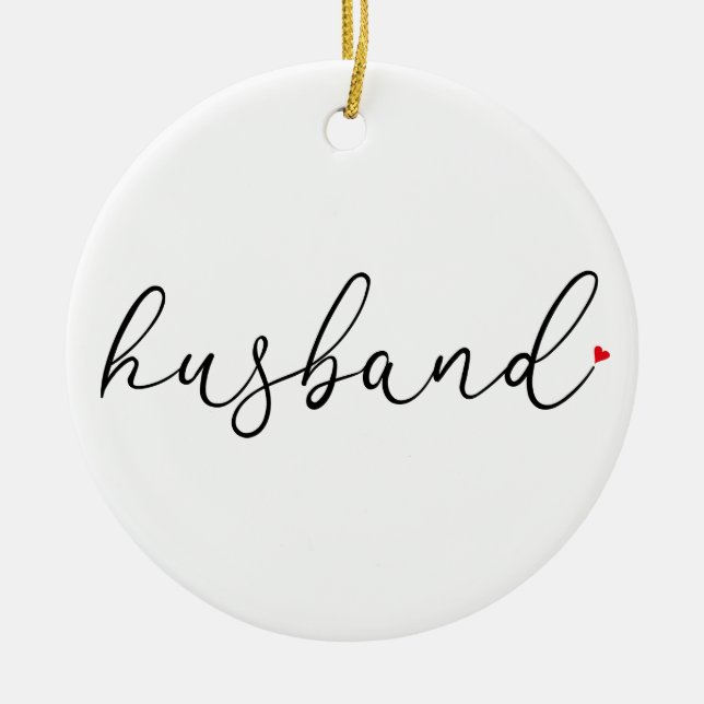 World's Best Ever Husband Definition Ceramic Ornament (Front)