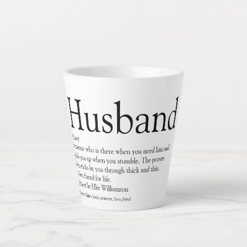 Worlds Best Ever Husband Definition Fun Latte Mug