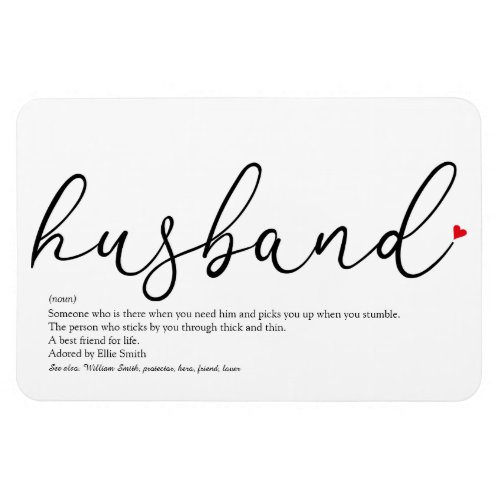 Worlds Best Ever Husband Definition Magnet