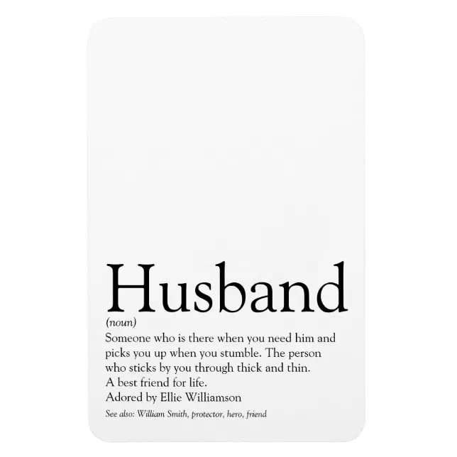 World's Best Ever Husband Definition Magnet | Zazzle