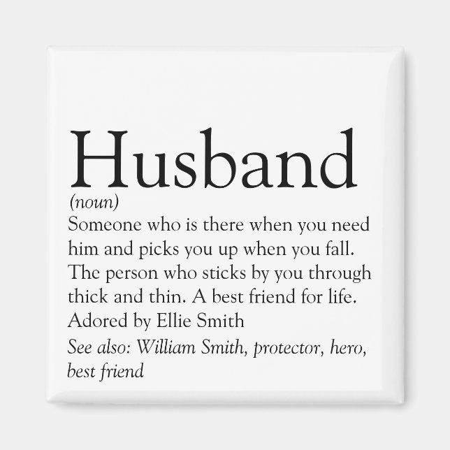 World's Best Ever Husband Definition Magnet (Front)