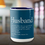 World's Best Ever Husband Definition Two-Tone Coffee Mug<br><div class="desc">Personalize for your special husband to create a unique gift for birthdays, anniversaries, weddings, Christmas or any day you want to show how much he means to you. A perfect way to show him how amazing he is every day. You can even customize the background to their favourite color. Designed...</div>