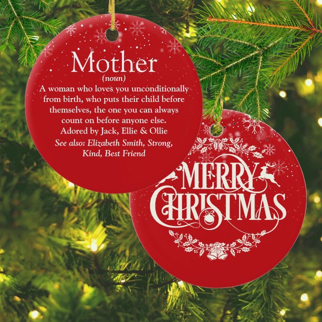 World's Best Ever Mom Mum Mother Definition Ceramic Ornament (World's Best Ever Mom Mum Mother Definition Ceramic Ornament)