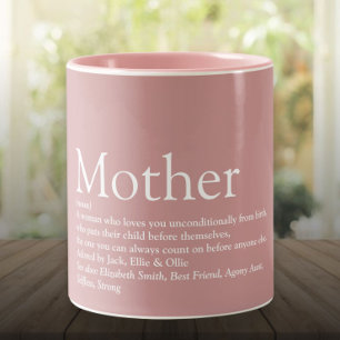 World's Best Ever Mom, Mum, Mother Definition Two-Tone Coffee Mug
