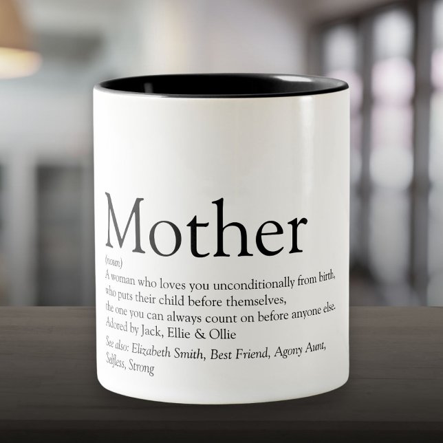 World's Best Ever Mom, Mum, Mother Definition Two-Tone Coffee Mug (World's Best Ever Mom, Mum, Mother Definition Two-Tone Coffee Mug)