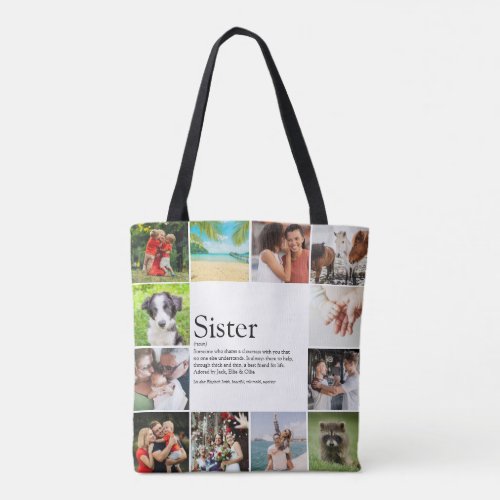 Worlds Best Ever Sister Definition 12 Photo Tote Bag