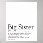 World's Best Ever Sister Definition Modern Fun Poster<br><div class="desc">Personalise for your special sister or hermana (little or big) to create a unique gift. A perfect way to show her how amazing she is every day. Designed by Thisisnotme©</div>