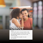 World's Best Ever Sister Definition Photo Card<br><div class="desc">Personalize for your special sister or hermana (little or big) to create a unique gift. A perfect way to show her how amazing she is every day. Designed by Thisisnotme©</div>