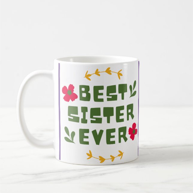 World's Best Ever Sister Definition purple Coffee Mug (Left)